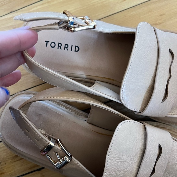 Torrid beige slingback lug loafer shoes - Picture 3 of 8